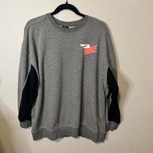 Nike Gray and Black Crewneck Sweatshirt Size Large